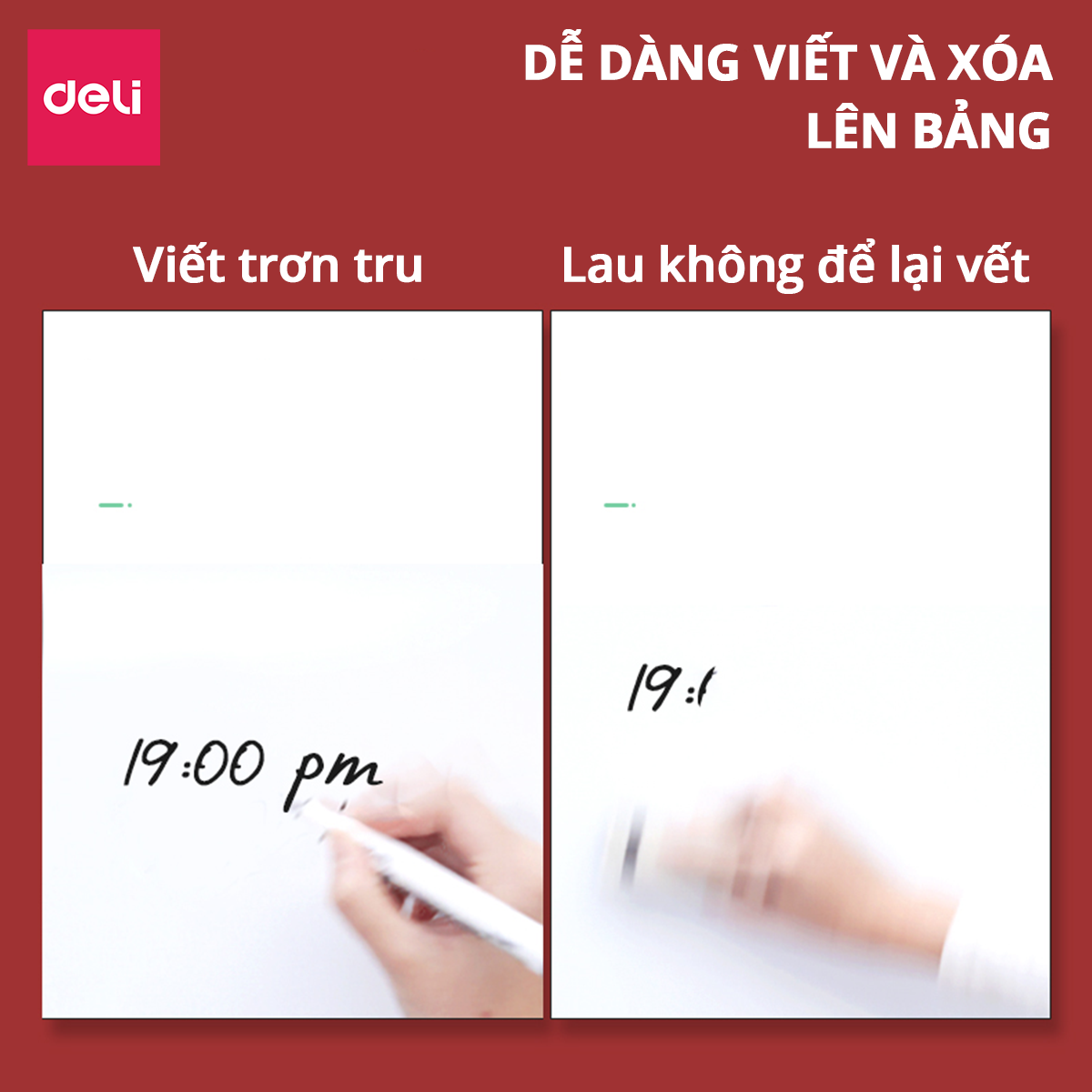 Mô tả Bảng Từ Trắng DELI Kích Thước 120x90 cm Bảng Mica Từ Tính Nam Châm Bảng Fooc Trắng, Móc Treo Tường - 10