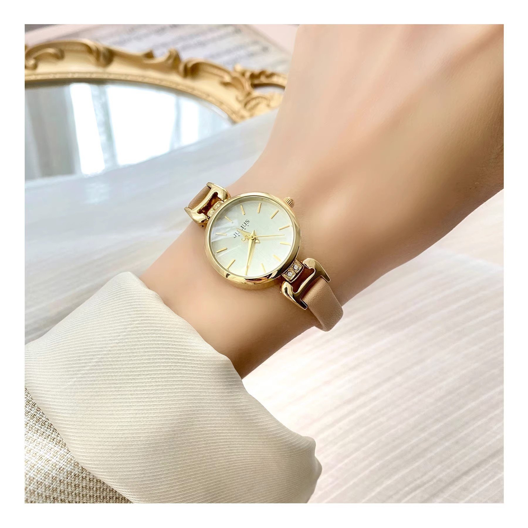 Mô tả Julius Official | Đồng hồ nữ Julius JA-925 dây da - Size 25 - 1