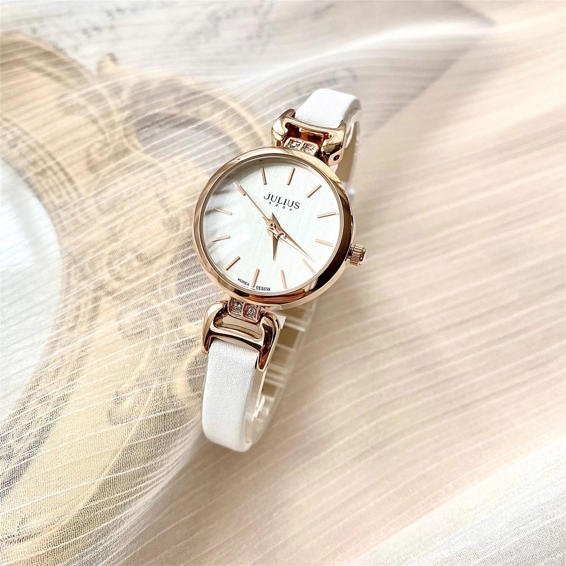 Mô tả Julius Official | Đồng hồ nữ Julius JA-925 dây da - Size 25 - 2