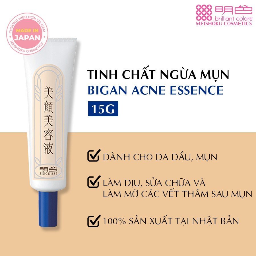 Mô tả Tinh Chất Dưỡng Ngăn Ngừa Mụn MEISHOKU Bigan 15G - 3