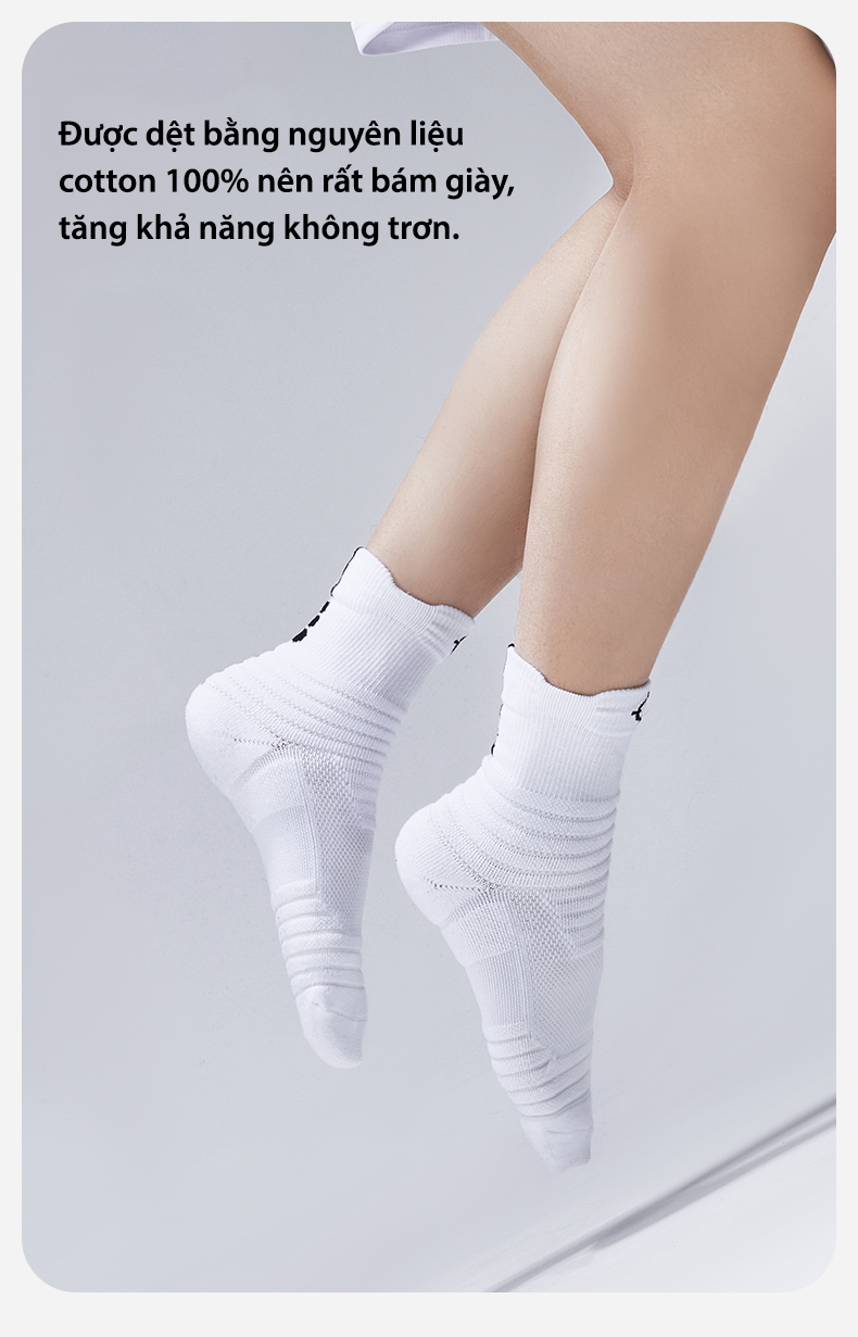 Mô tả Tất Chạy Bộ Thể Thao Cổ Lửng MixSport Chống Trơn Trượt Thấm Mồ Hôi Thoáng Khí - 6
