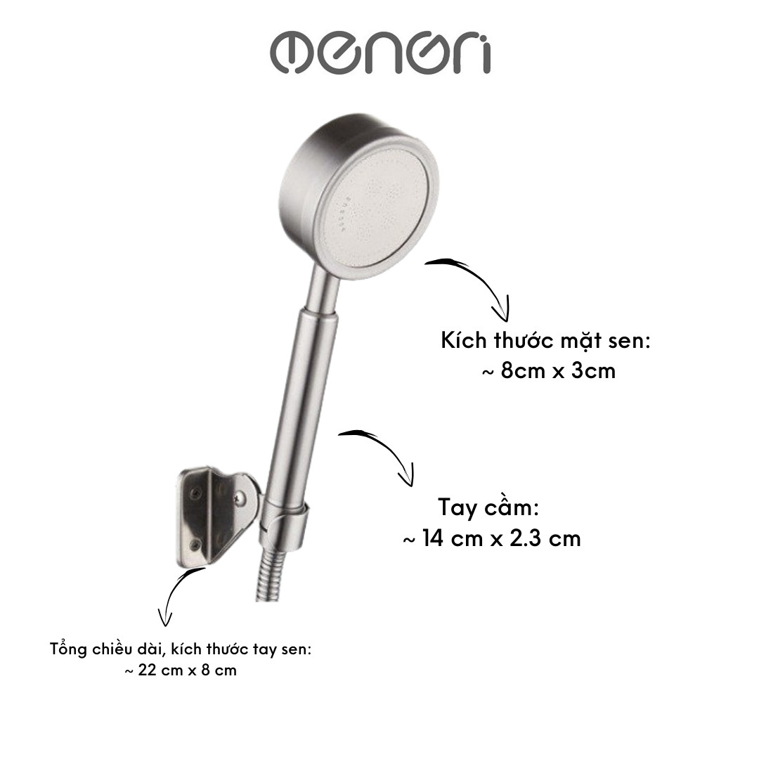 Mô tả Vòi Hoa Sen Nhà Tắm INOX 304 Tăng Áp Lực Nước Có Kèm Dây 1,5m - OENON - 3