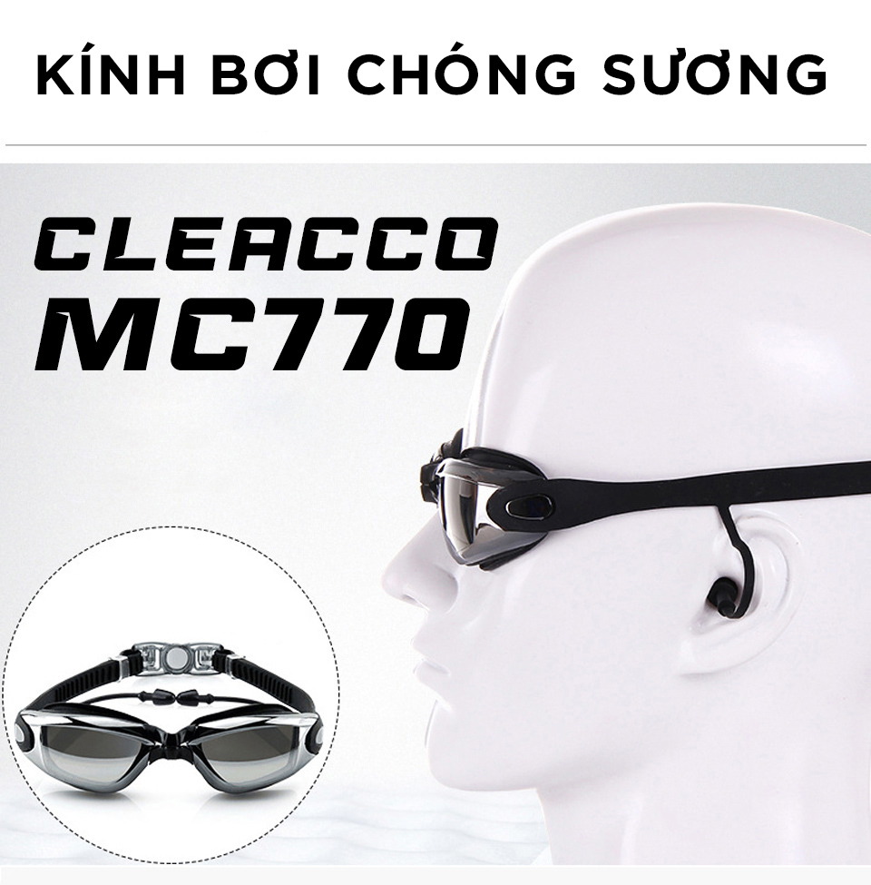 Mô tả Kính Bơi Kèm Bịt Tai Kính Bơi Người Lớn Bịt Tai Tích Hợp Với Kính Chống Sương Chống UV Cleacco MC770 Boro Sport - 1