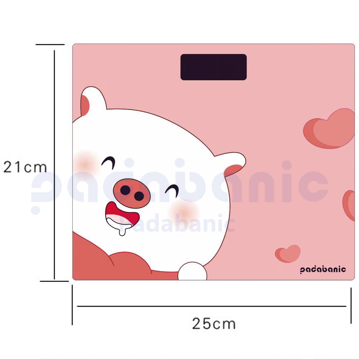 Mô tả Cân Điện Tử Padabanic Mini Cân Sức Khỏe Gia Đình Kích Thước Mặt Kính Cường Lực - 2