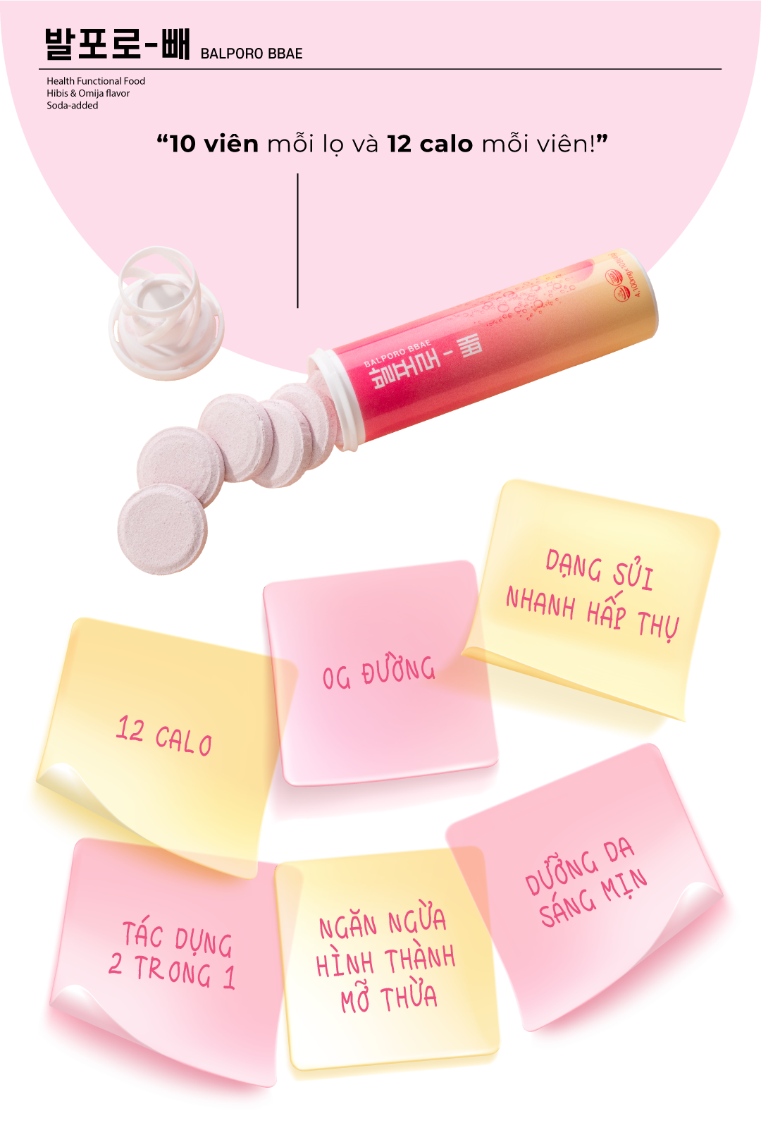 Mô tả Combo hộp sủi chuyển hoá chất béo Balporo BBae Hàn Quốc, hỗ trợ giảm cân, dưỡng da sáng mịn độc quyền bởi BBae Lab - 5