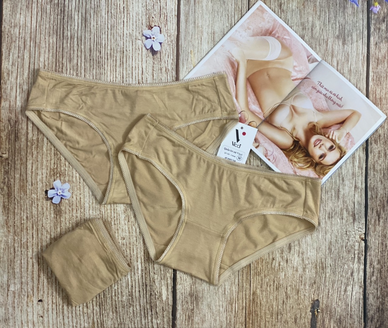 Mô tả Set 10 quần lót nữ cotton cao cấp Vicci 102 mềm mại, êm ái, kháng khuẩn khử mùi mix màu ngẫu nhiên - 3