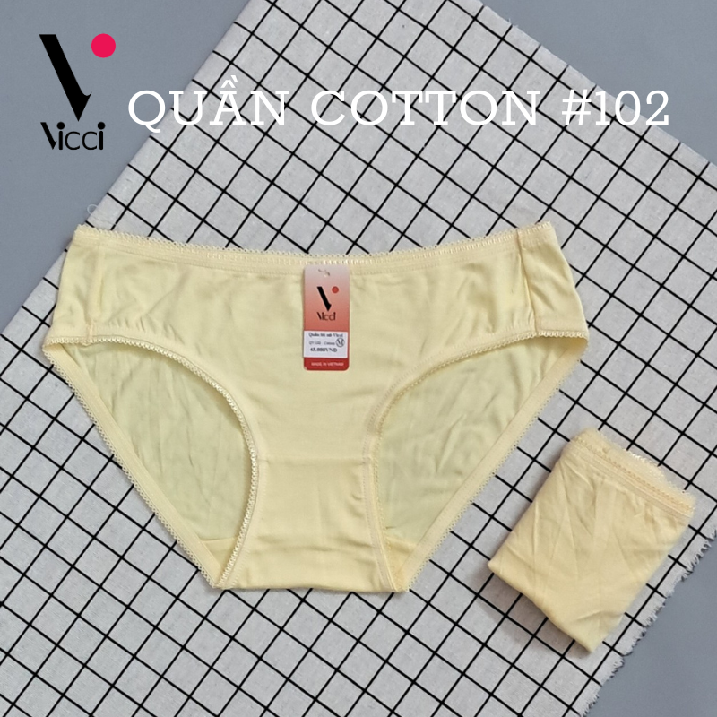 Mô tả Set 10 quần lót nữ cotton cao cấp Vicci 102 mềm mại, êm ái, kháng khuẩn khử mùi mix màu ngẫu nhiên - 8