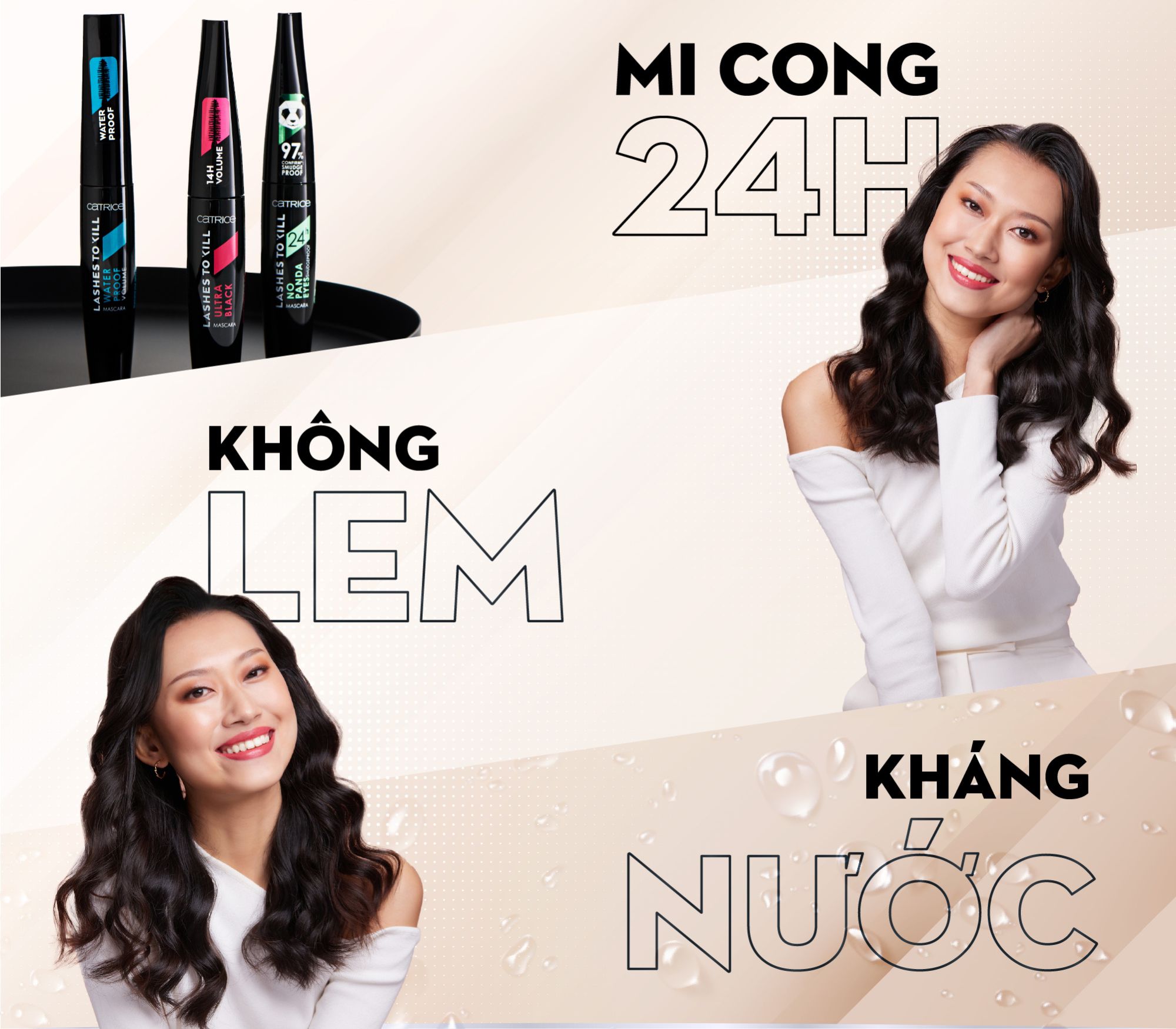 Mascara chuốt mi Catrice Lashes to Kill Ultra Black Mascara hỗ trợ
