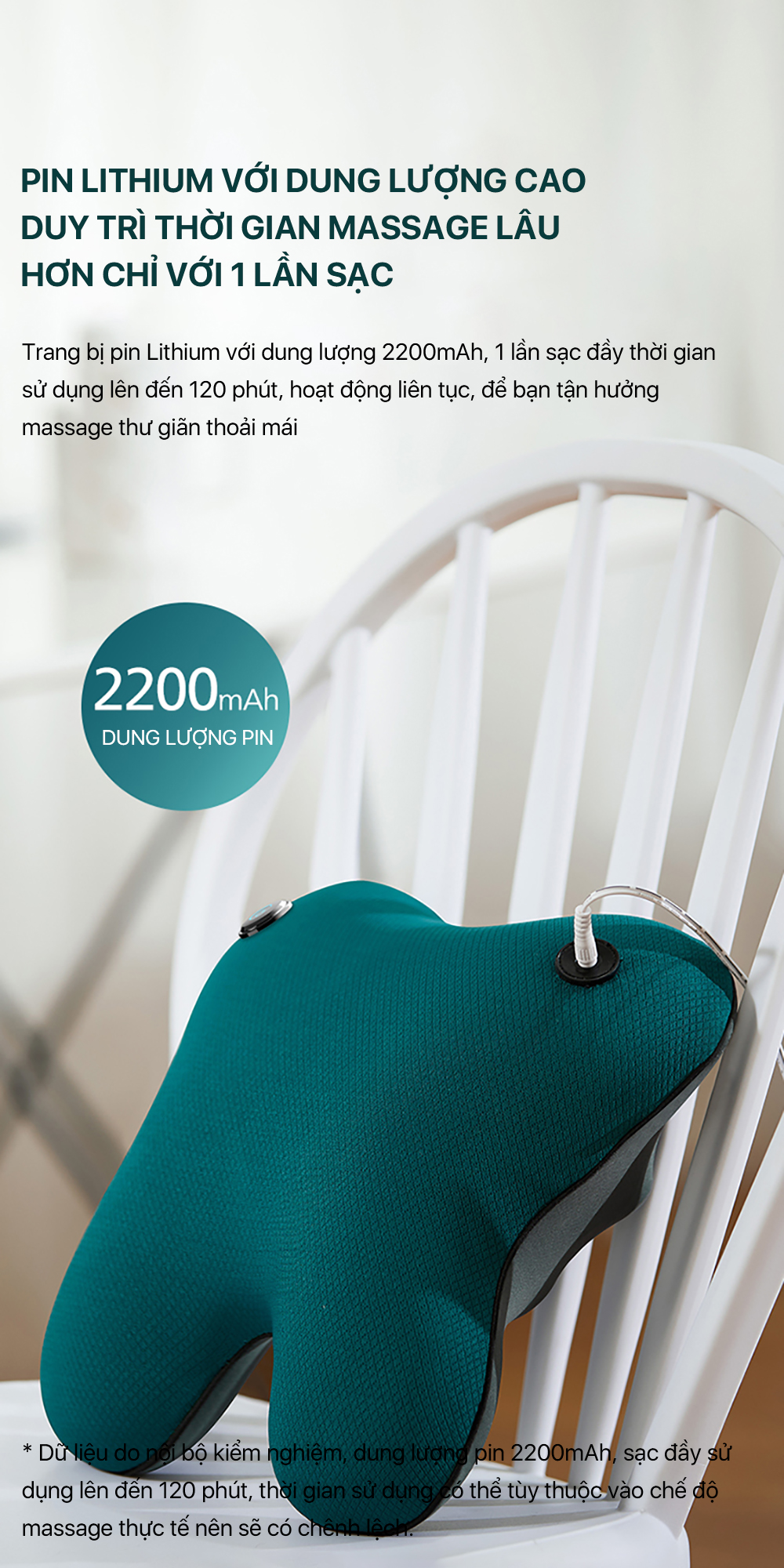 4 chế độ massage Máy Massage Lưng PHILIPS 3111