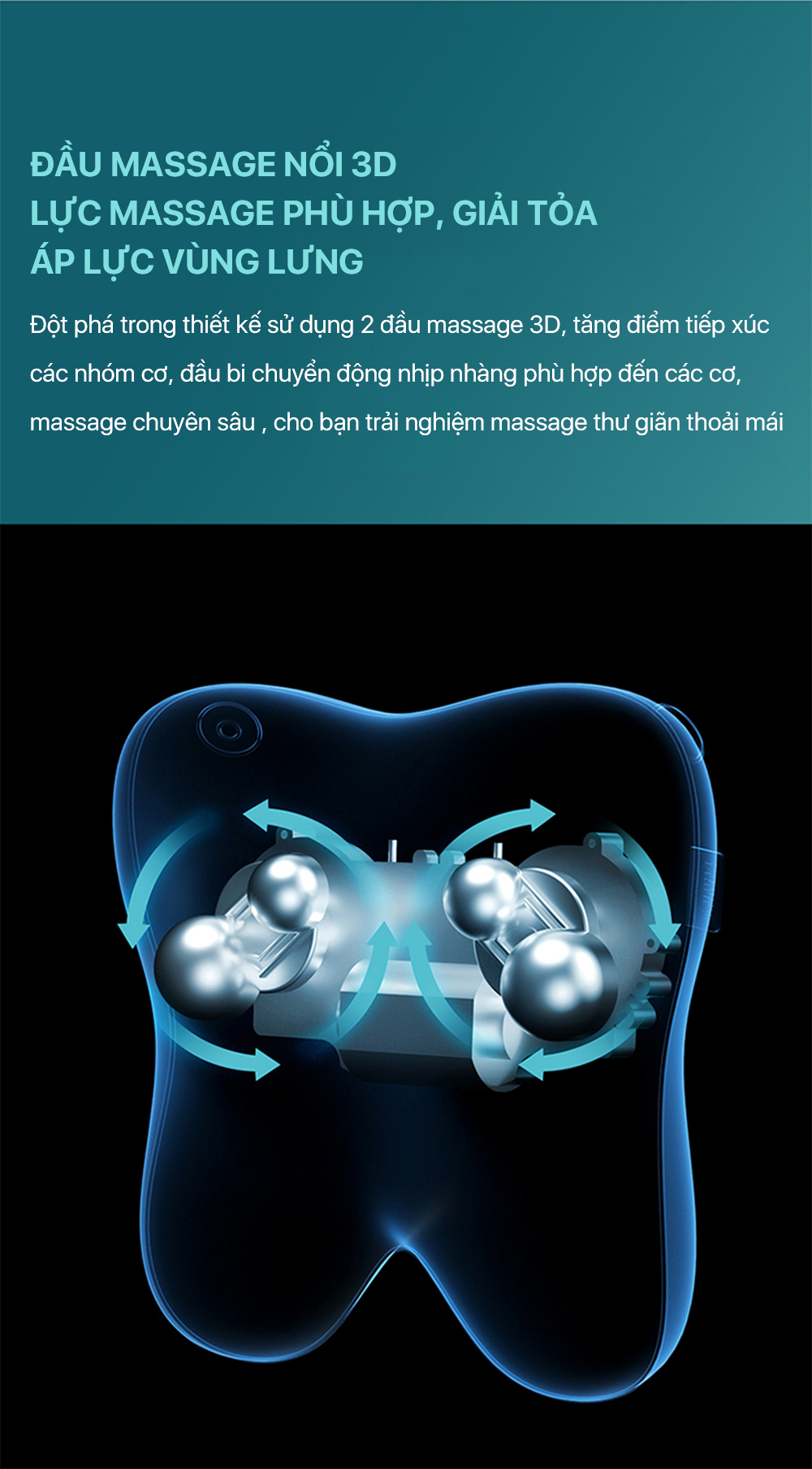 Thiết kế công thái học Máy Massage Lưng PHILIPS 3111
