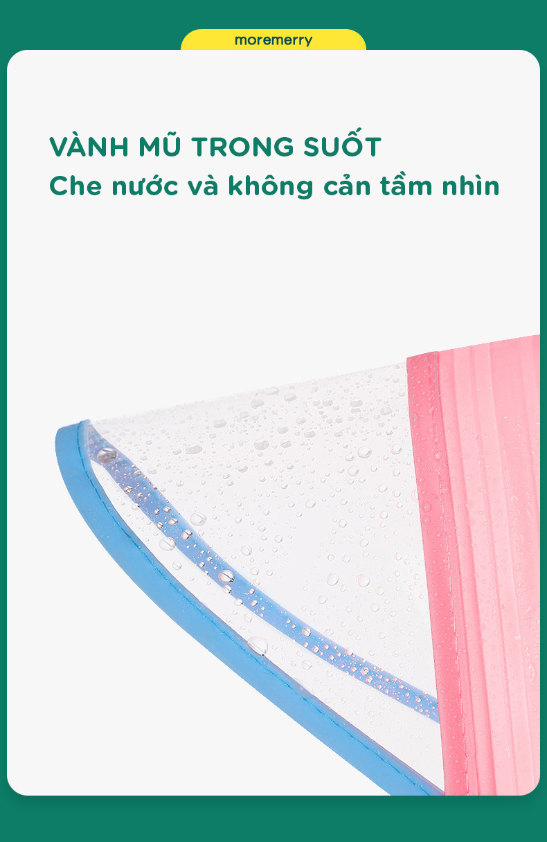 Mô tả Áo Mưa Cho Bé Kèm Vành Mũ Áo Mưa Trẻ Em Cao Từ 80 - 140 Cm Chất Liệu Eva Chông Nước Tốt Siêu Nhẹ Cleacco AMTE Boro Sport - 3