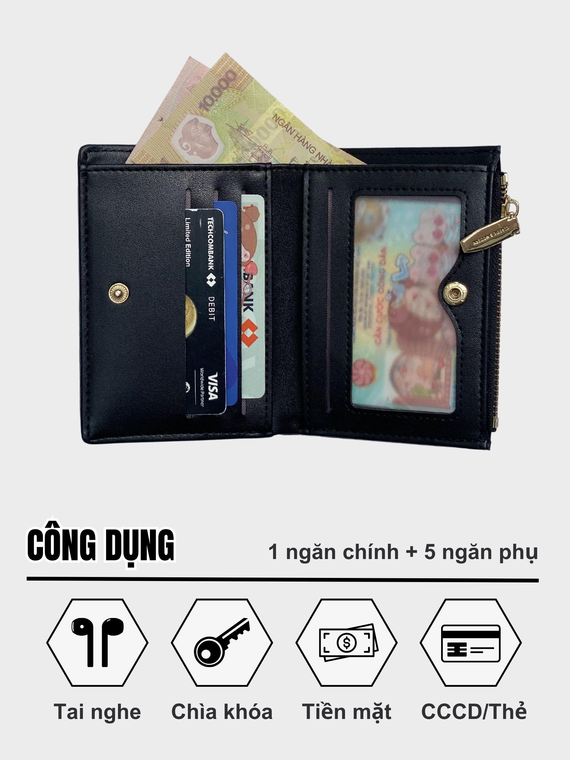 Ví Nữ Ngắn Mini Cầm Tay TAILIAN TL09 màu hồng