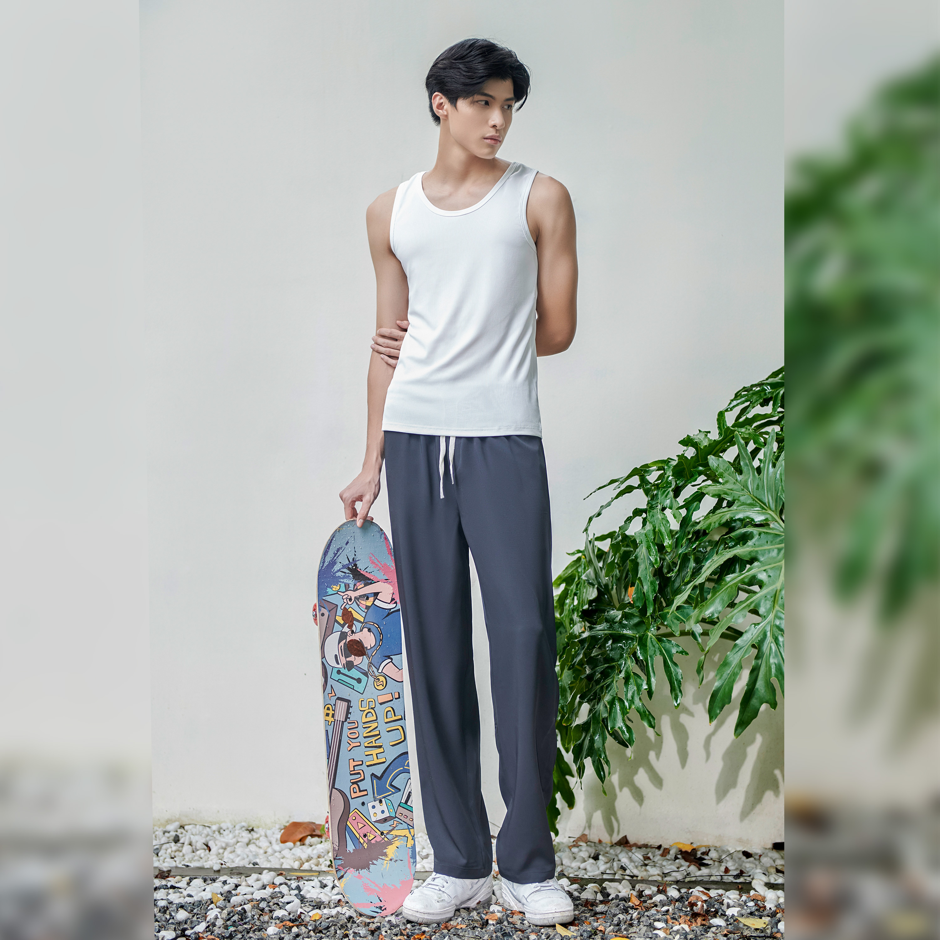 Mô tả Quần ống rộng nam JBAGY vải Lụa Lạnh dáng suông tiện lợi chống nhăn JD0105 - 7
