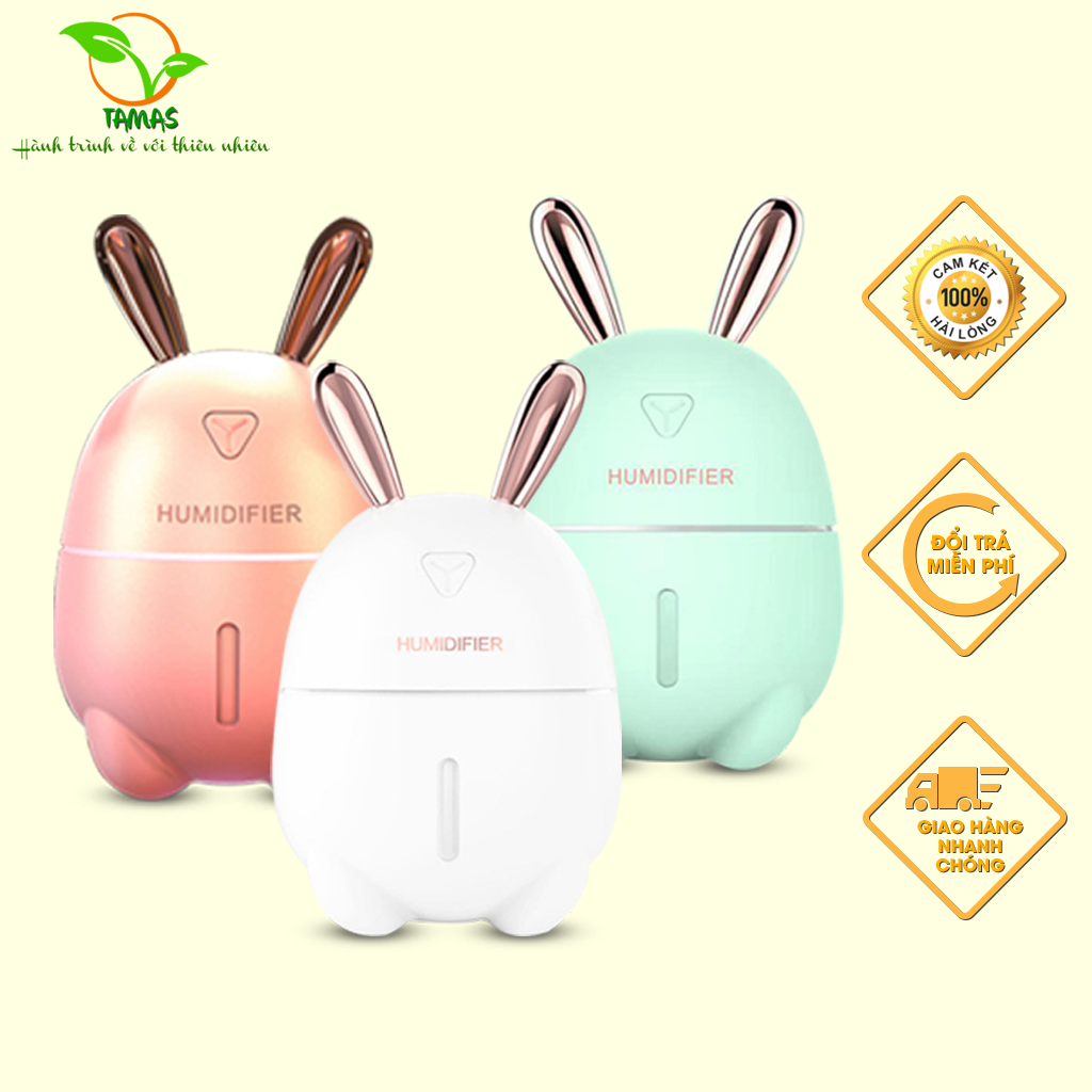 Mô tả Máy phun sương tạo độ ẩm & khuếch tán tinh dầu hình thỏ, giúp căn phòng luôn thơm mát, có thể dùng làm đèn trang trí. - 1