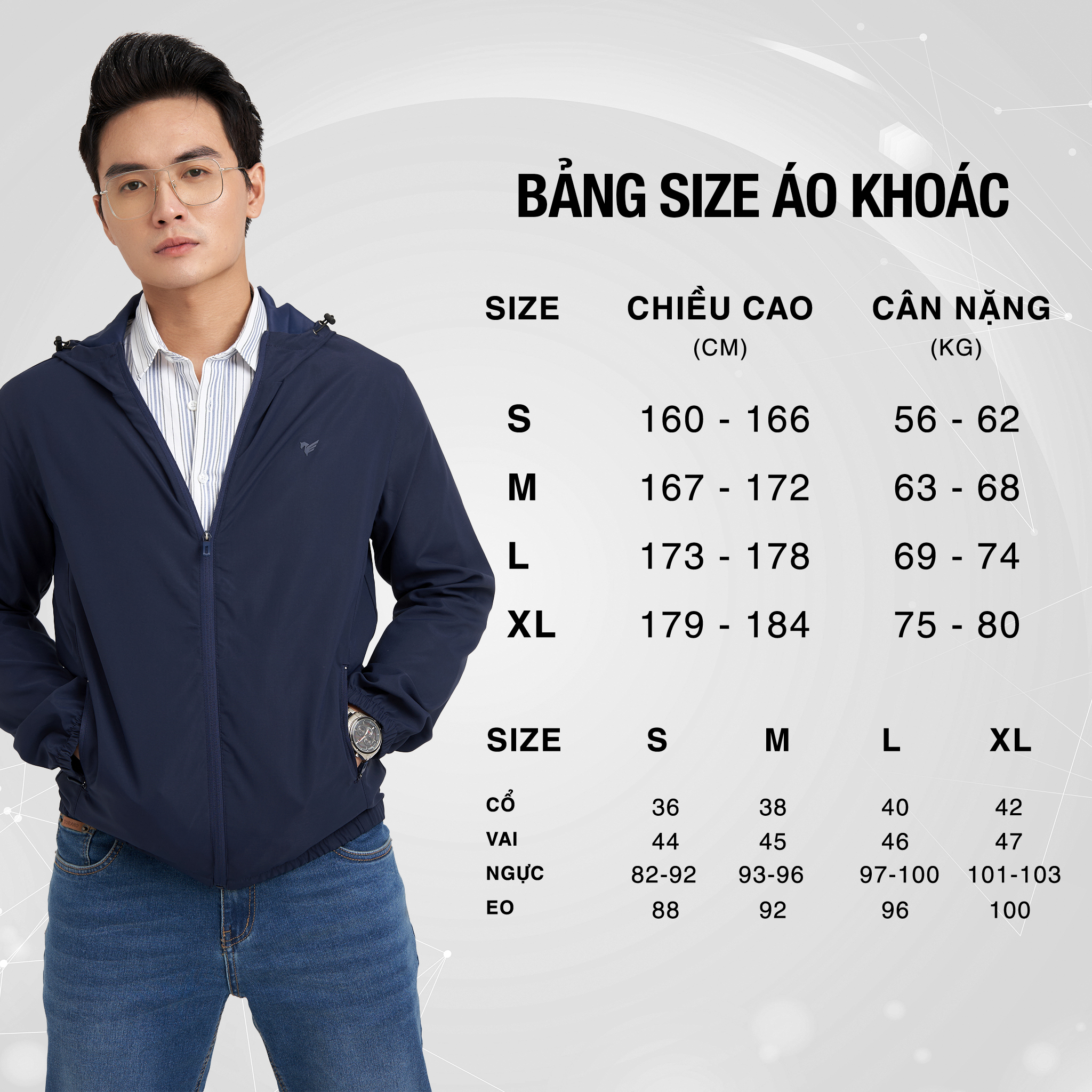 Mô tả Áo Khoác Gió Nam TORANO Công Nghệ Cao Cấp Smart Tech, Chống Thấm, Cản Bụi, Cản Gió, Giữ ấm EWCW007 - 7