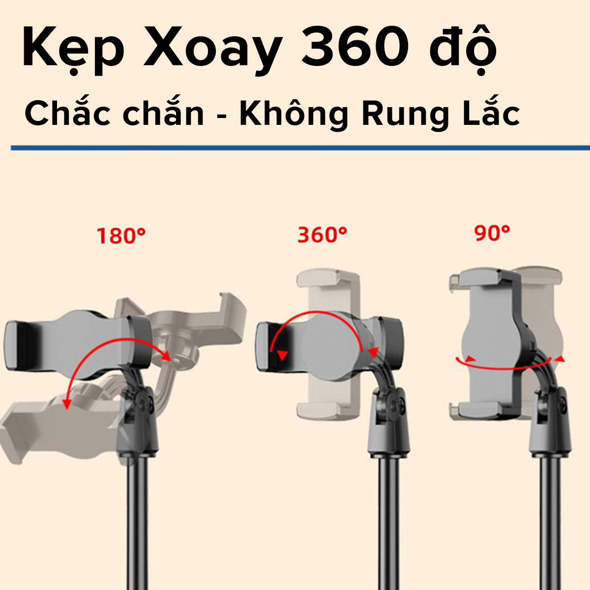Mô tả Giá Đỡ Điện Thoại Livestream Xem Video Ổn Định Xoay 360 Độ dùng để Quay Phim Ghi Hình Đa Năng Chính Hãng Amalife - 3