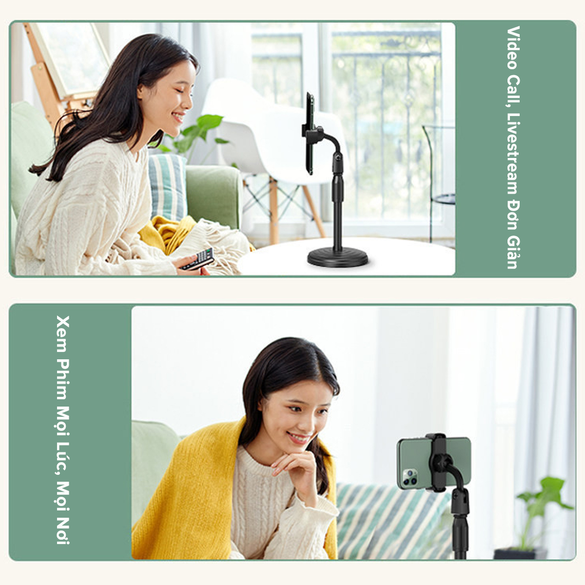 Mô tả Giá Đỡ Điện Thoại Livestream Xem Video Ổn Định Xoay 360 Độ dùng để Quay Phim Ghi Hình Đa Năng Chính Hãng Amalife - 8