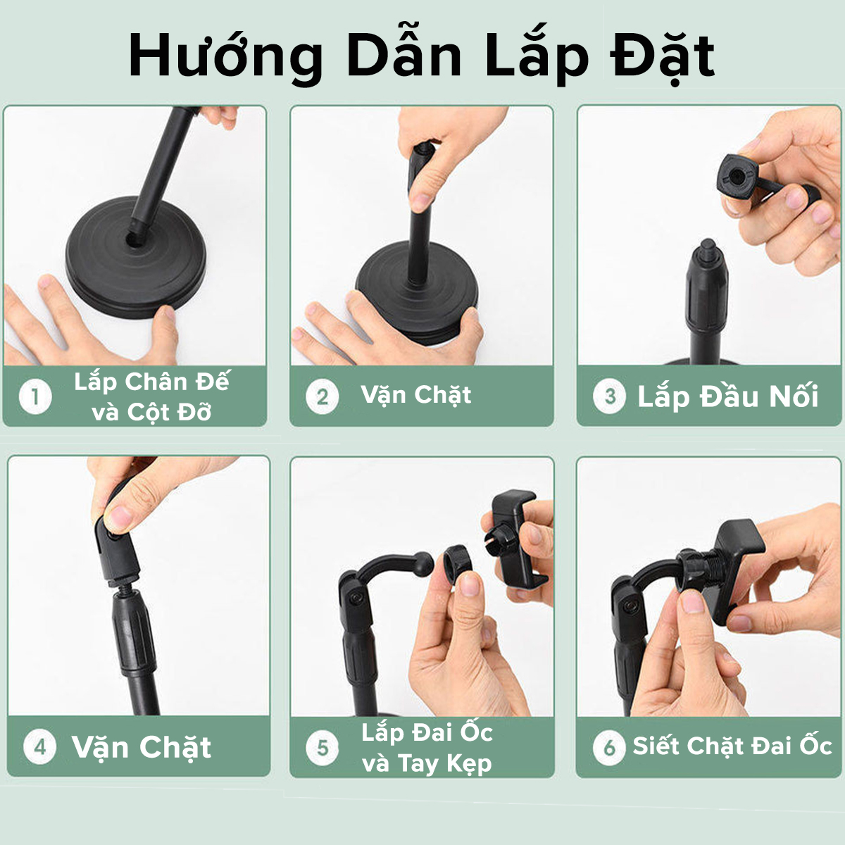 Mô tả Giá Đỡ Điện Thoại Livestream Xem Video Ổn Định Xoay 360 Độ dùng để Quay Phim Ghi Hình Đa Năng Chính Hãng Amalife - 9