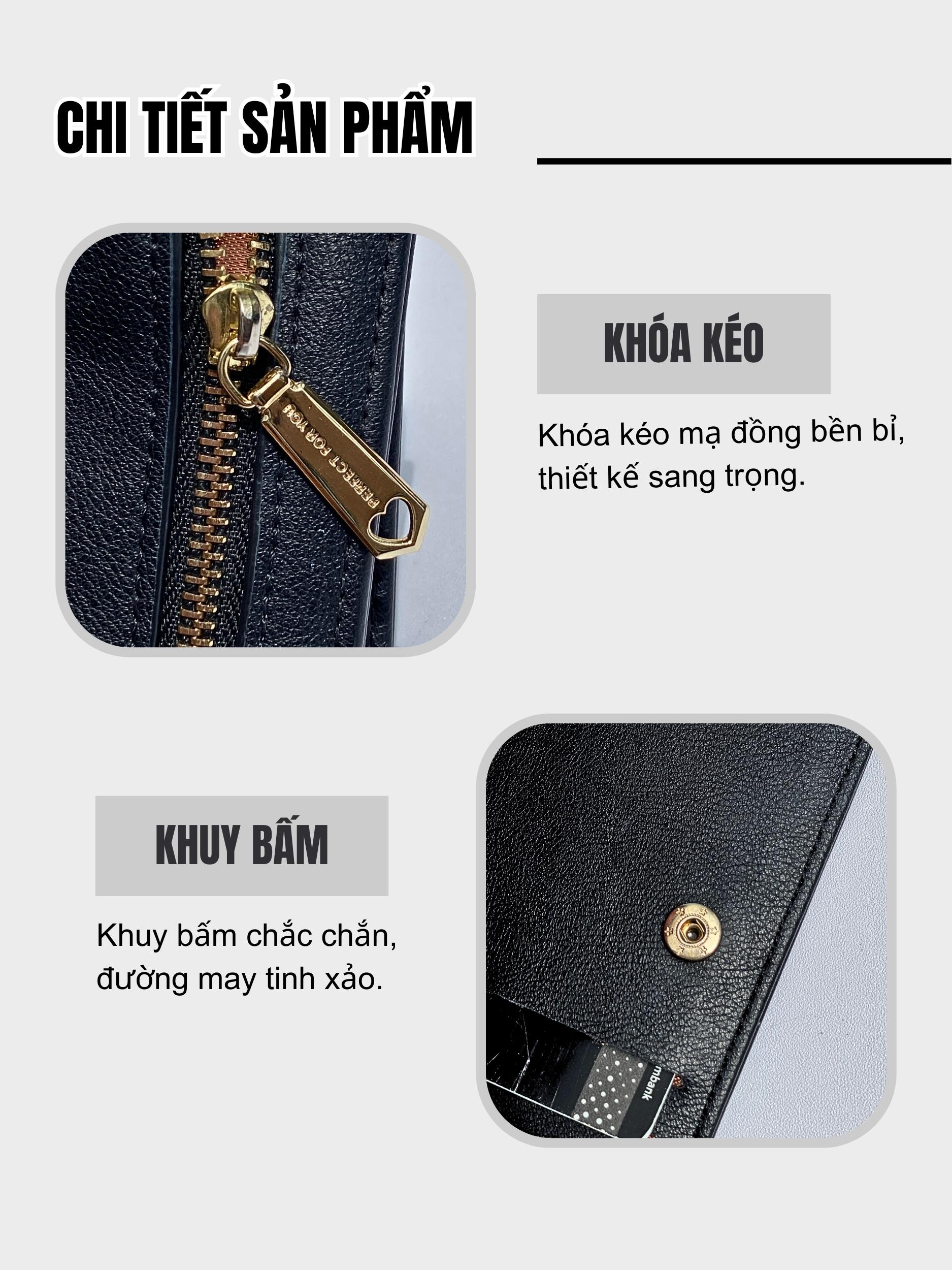 Ví Nữ Mini PERFECT FOR YOU PFY01 - Màu Đỏ Đô