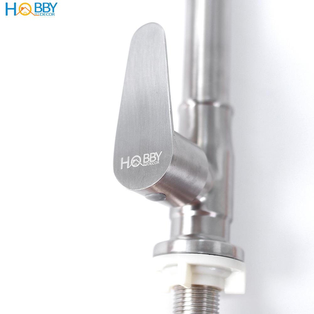 Mô tả Vòi rửa chén bát lạnh gắn chậu inox 304 xoay tròn Hobby home decor RL1 - 3