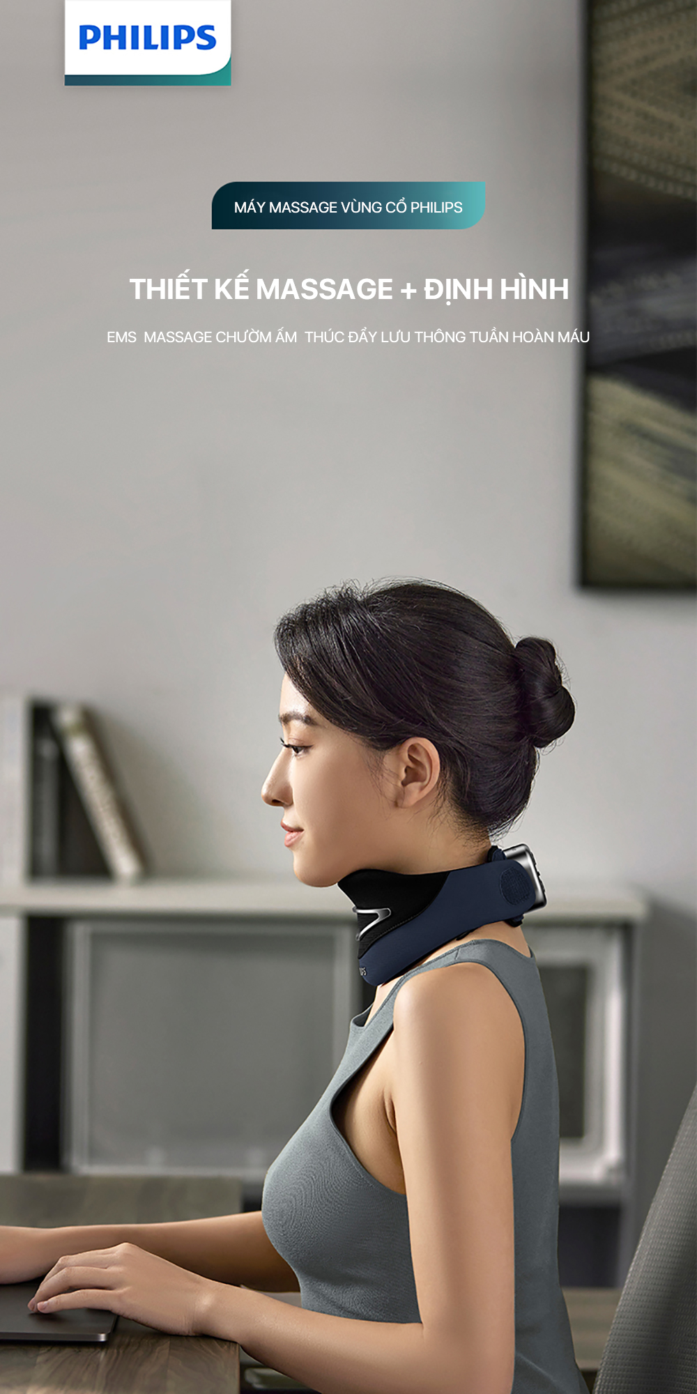 Máy Massage Cổ Vai Gáy PHILIPS 3306N