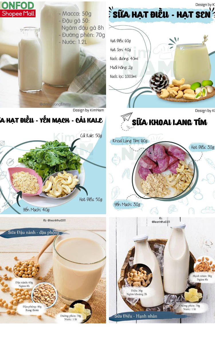 Mô tả Hạt dinh dưỡng ONFOD cho bé ăn dặm làm sữa hạt ngũ cốc giảm cân granola yến mạch hạt điều macca chia 100g - 12