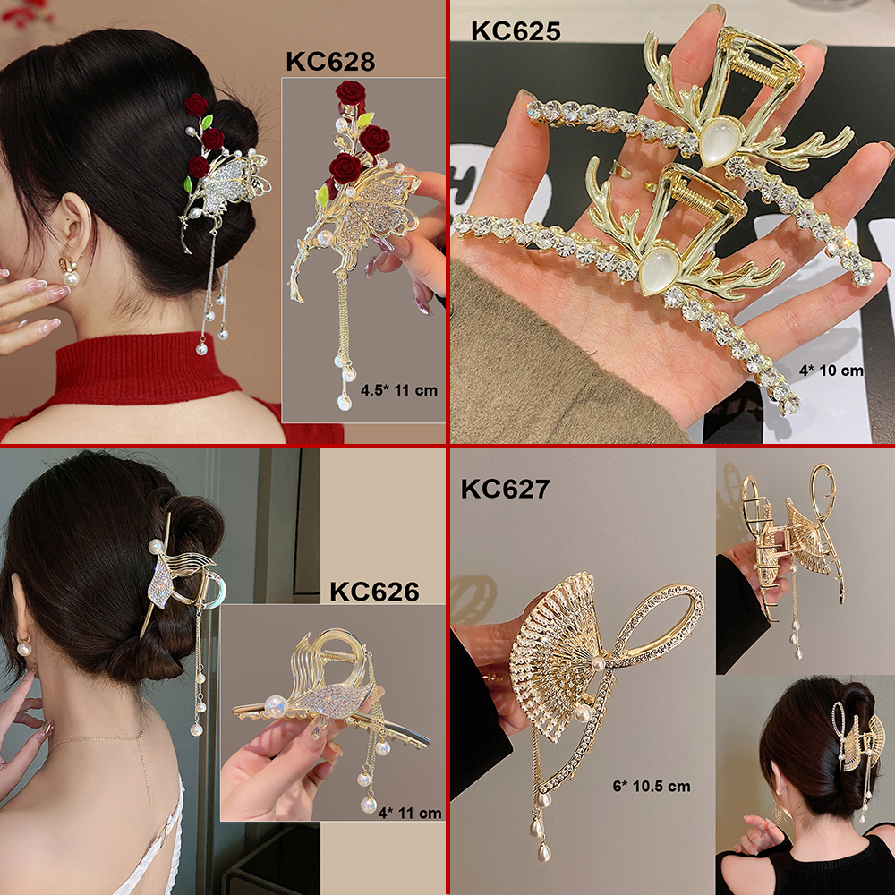 Mô tả GOTI - Phụ Kiện Tóc – Kẹp Tóc Kim Loại Hàn Quốc Cỡ Lớn Hottrend Kẹp Càng Cua Hoa Nơ Cho Nữ KC612 - 7