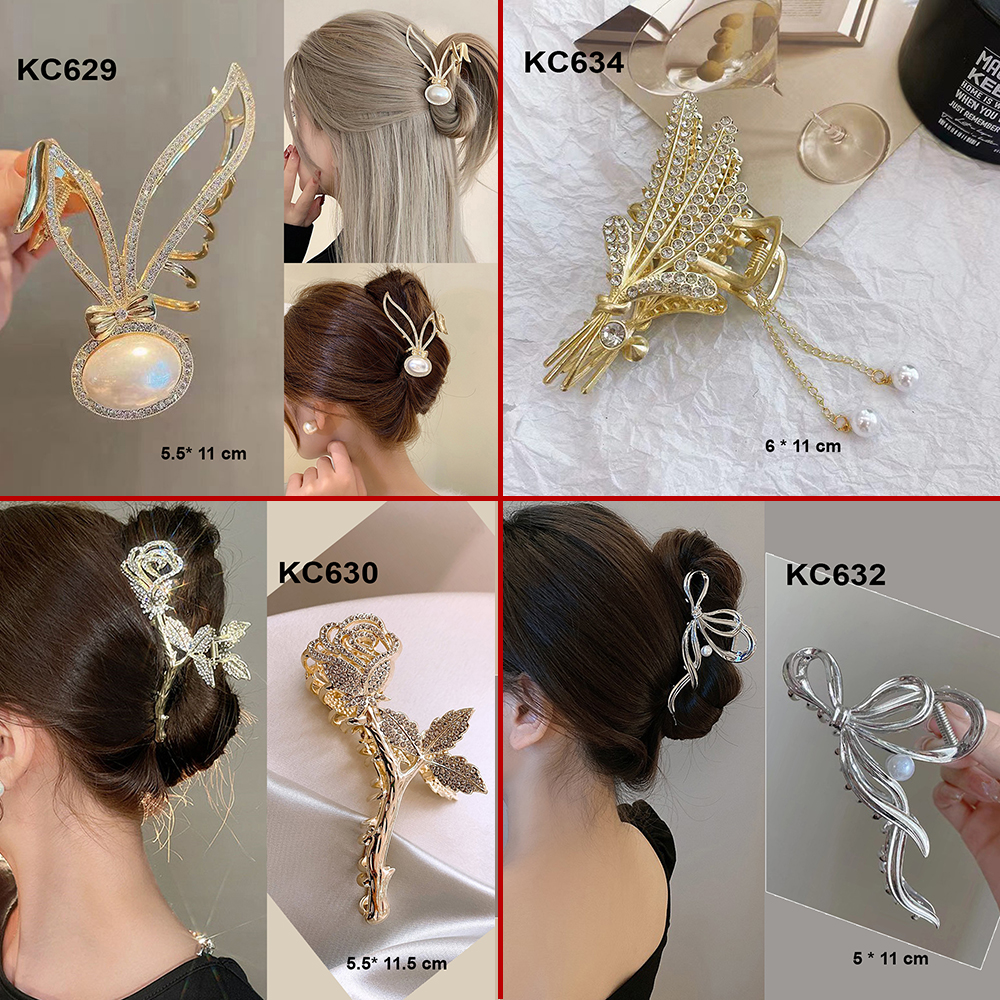 Mô tả GOTI - Phụ Kiện Tóc – Kẹp Tóc Kim Loại Hàn Quốc Cỡ Lớn Hottrend Kẹp Càng Cua Hoa Nơ Cho Nữ KC612 - 8