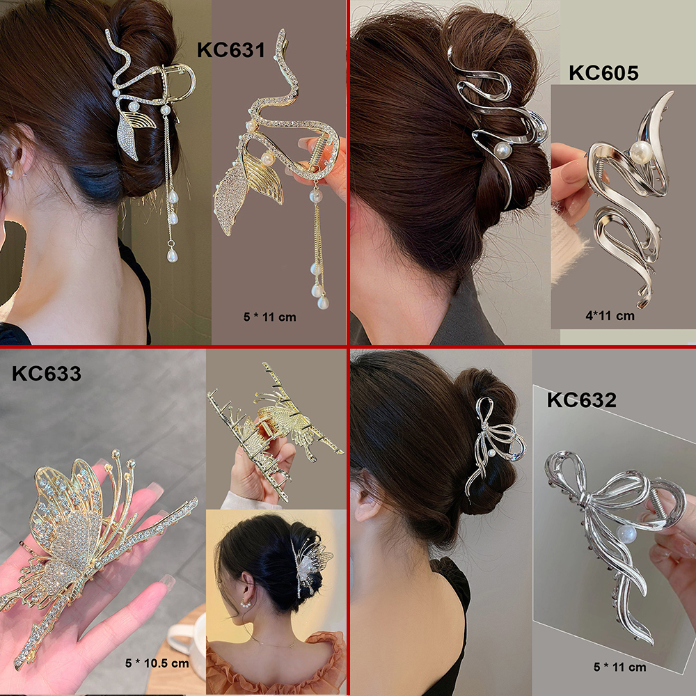 Mô tả GOTI - Phụ Kiện Tóc – Kẹp Tóc Kim Loại Hàn Quốc Cỡ Lớn Hottrend Kẹp Càng Cua Hoa Nơ Cho Nữ KC612 - 9