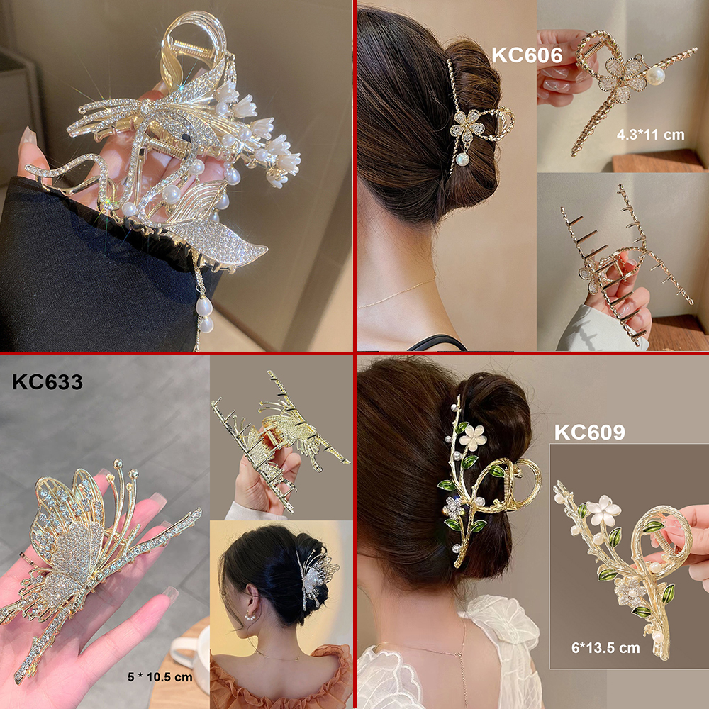 Mô tả GOTI - Phụ Kiện Tóc – Kẹp Tóc Kim Loại Hàn Quốc Cỡ Lớn Hottrend Kẹp Càng Cua Hoa Nơ Cho Nữ KC612 - 10