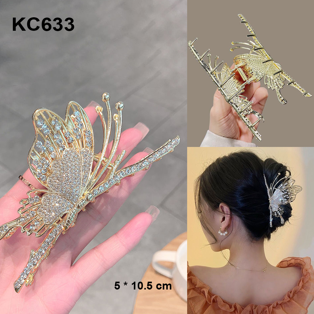 Mô tả GOTI - Phụ Kiện Tóc – Kẹp Tóc Kim Loại Hàn Quốc Cỡ Lớn Hottrend Kẹp Càng Cua Hoa Nơ Cho Nữ KC612 - 12