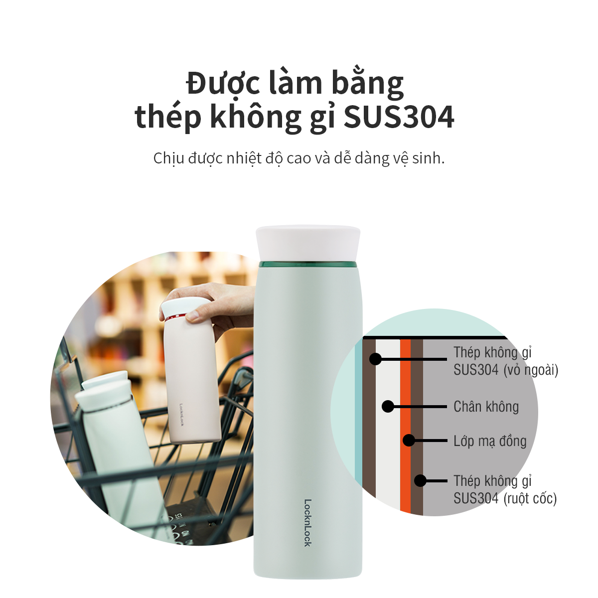 Mô tả Bình giữ nhiệt LocknLock Feather Light Ring LHC4244 460ml, Hàng Chính Hãng, Có Lưới Lọc - JoyMall - 8
