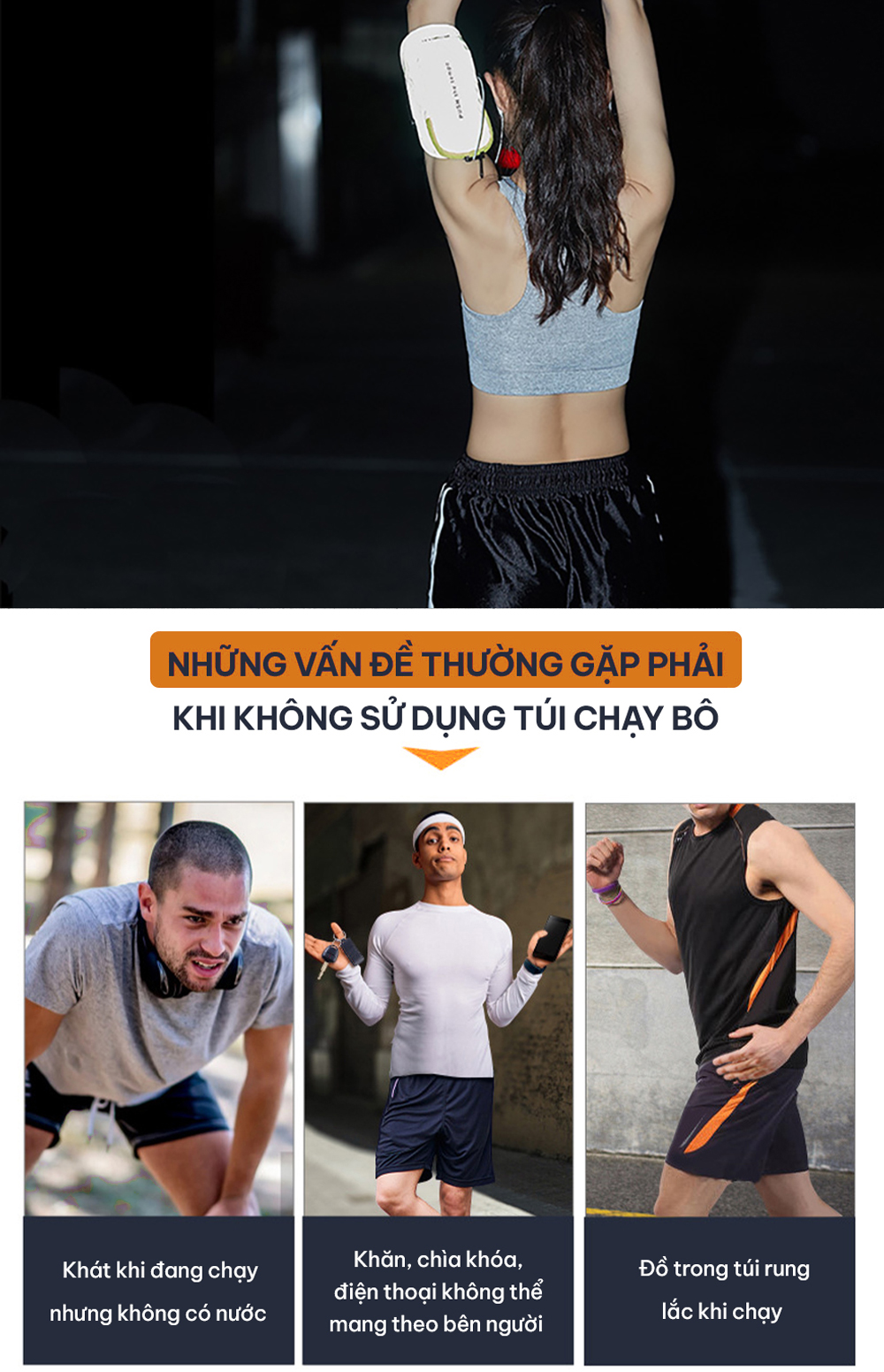 Mô tả Túi đựng điện thoại đeo tay chạy bộ GoodFit chống nước, phản quang GF201RA - 9