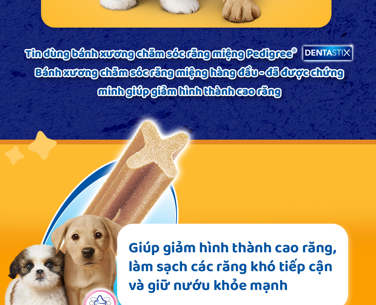 Bánh xương chó con PEDIGREE Dentastix công dụng