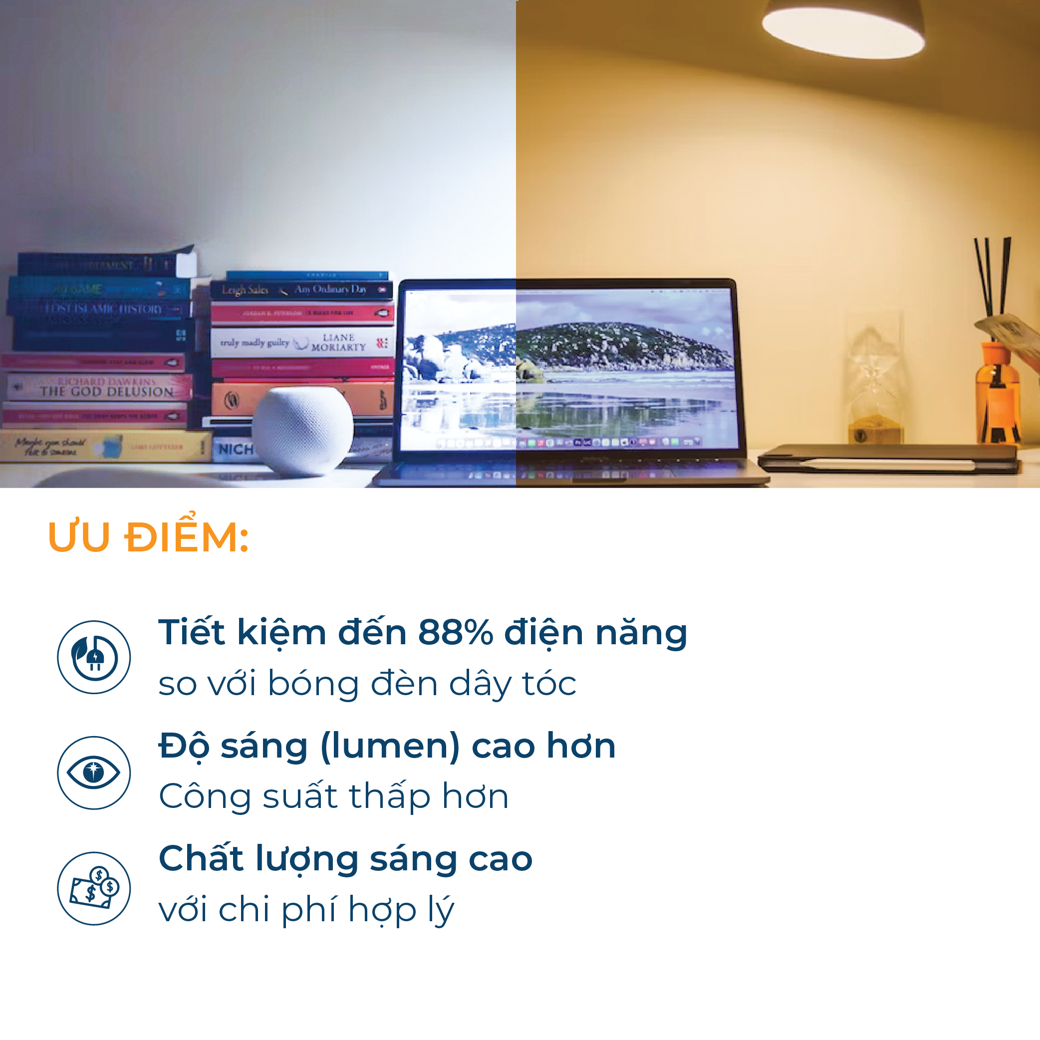 Mô tả Bóng đèn Philips LED tiết kiệm điện Essential E27 5W 7W 9W 11W 13W (vàng, trắng) (01 bóng) - 3