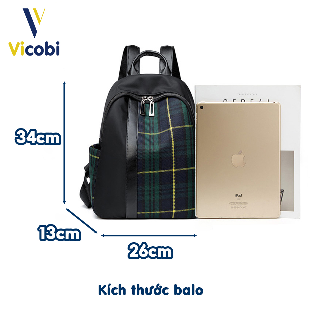 Balo nữ vải Oxford Carson Vicobi B4 - Góc nhìn 2