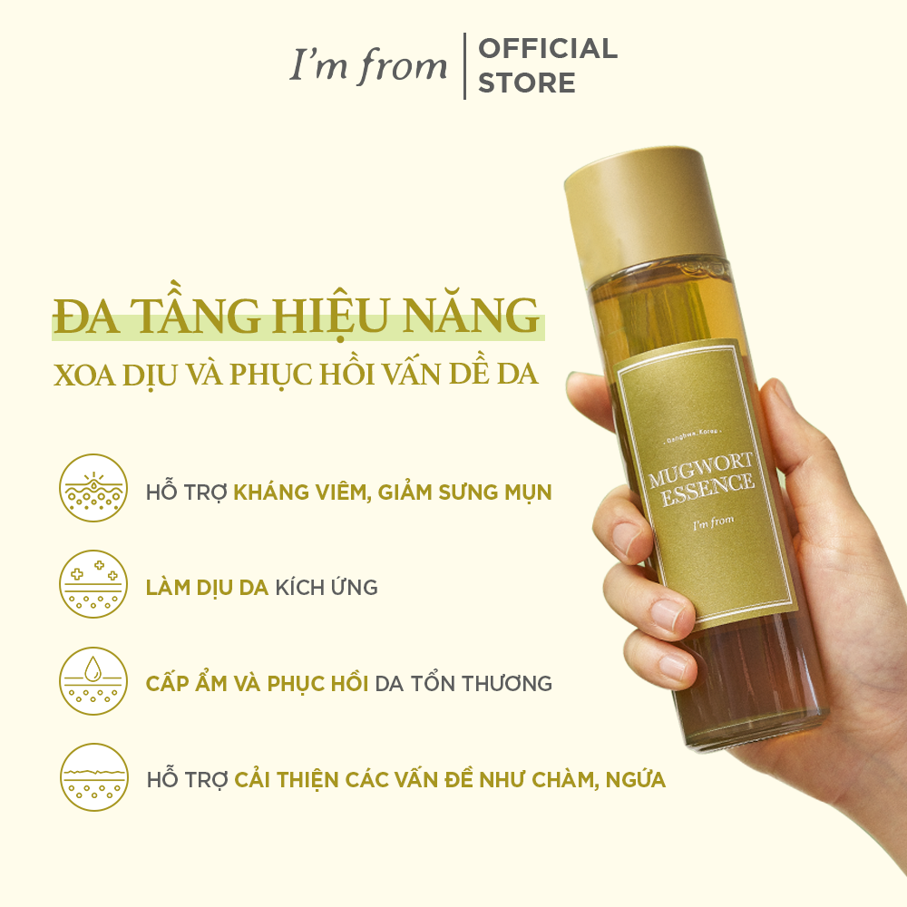 Mô tả Tinh chất Ngải Cứu cấp ẩm & làm dịu da I'm from Mugwort essence 160ml - 2