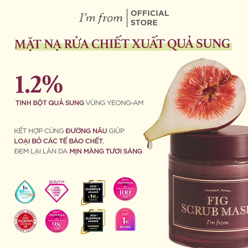 Mô tả [FLASH SALE] I'm From Mặt nạ tẩy da chết Fig Scrub Mask 120g - 1