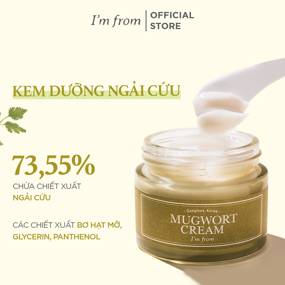 Mô tả Kem dưỡng Ngải Cứu phục hồi, làm dịu cho da mụn I'm from Mugwort Cream 50g - 1