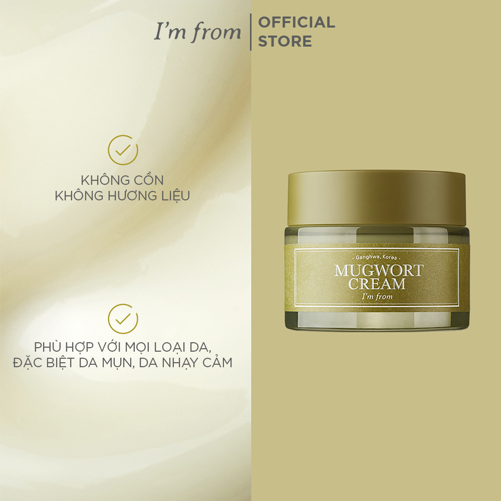 Mô tả Kem dưỡng Ngải Cứu phục hồi, làm dịu cho da mụn I'm from Mugwort Cream 50g - 3