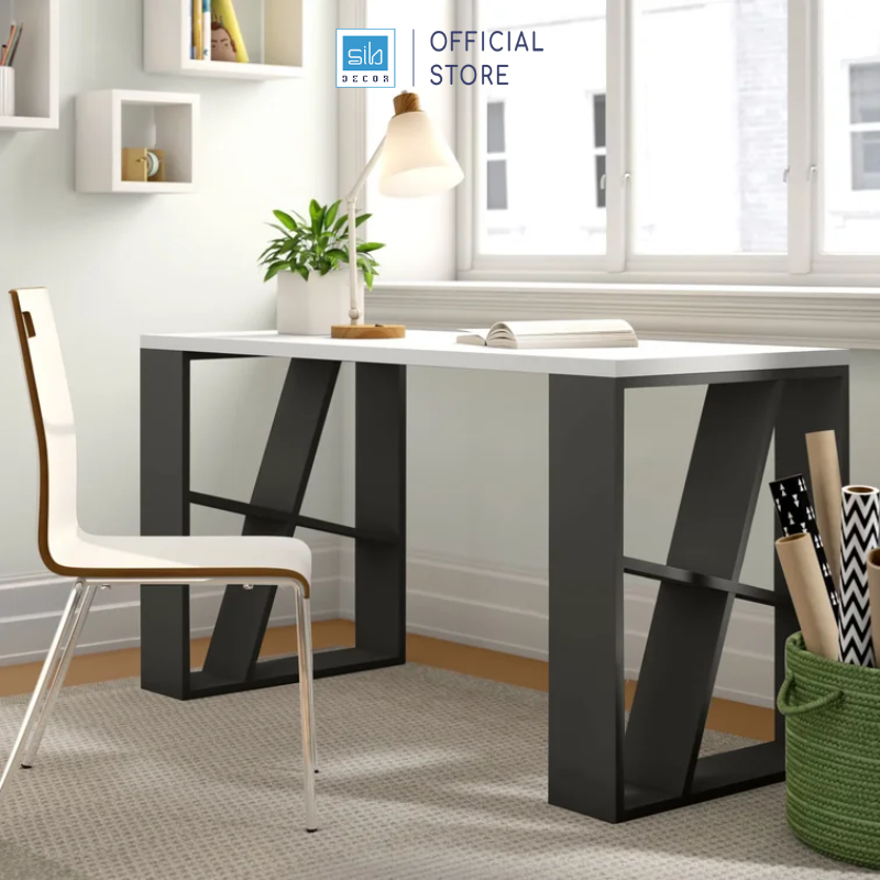 Mô tả Bàn Làm Việc Hiện Đại SIB Decor Với Mặt Bàn Dày 25mm, 2 Chân Cách Điệu Chắc Chắn BLV51 - 1