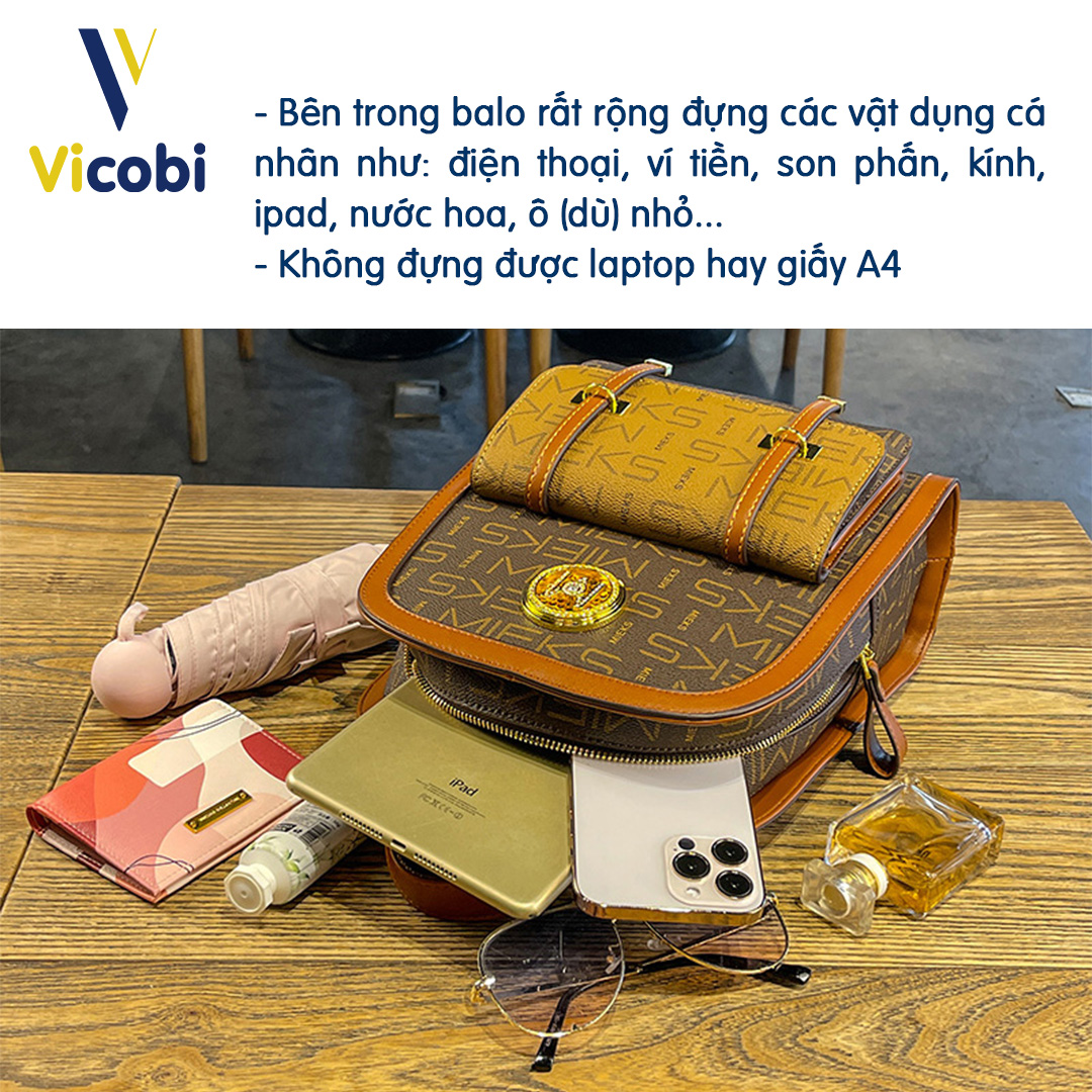 Balo nữ Keira Vicobi B6 chi tiết khóa kéo