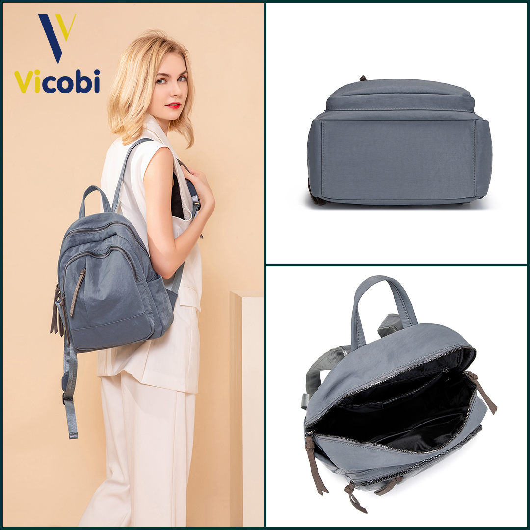 Mô tả Balo nữ vải Oxford Dever Vicobi B3, có 2 size to và nhỏ - 6