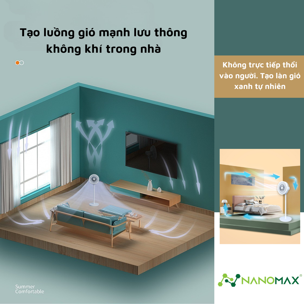Tính năng quạt Nanomax QN-08