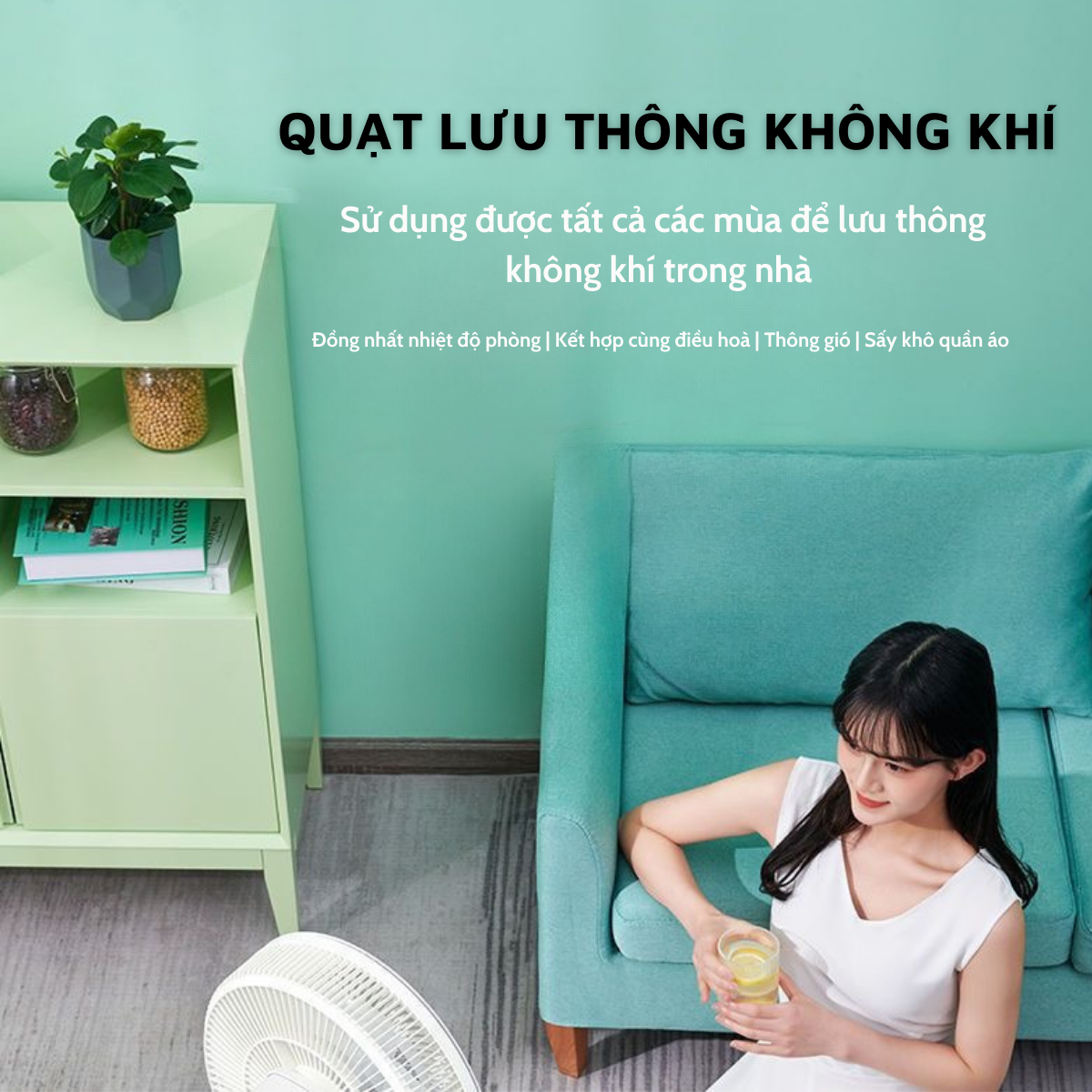 Mô tả Quạt Cây Đứng Tuần Hoàn Không Khí NANOMAX QN-08, Công Suất 60W, Tùy Chỉnh Độ Cao 3 Mức, Tặng Kèm Điều Khiển Từ Xa - 5