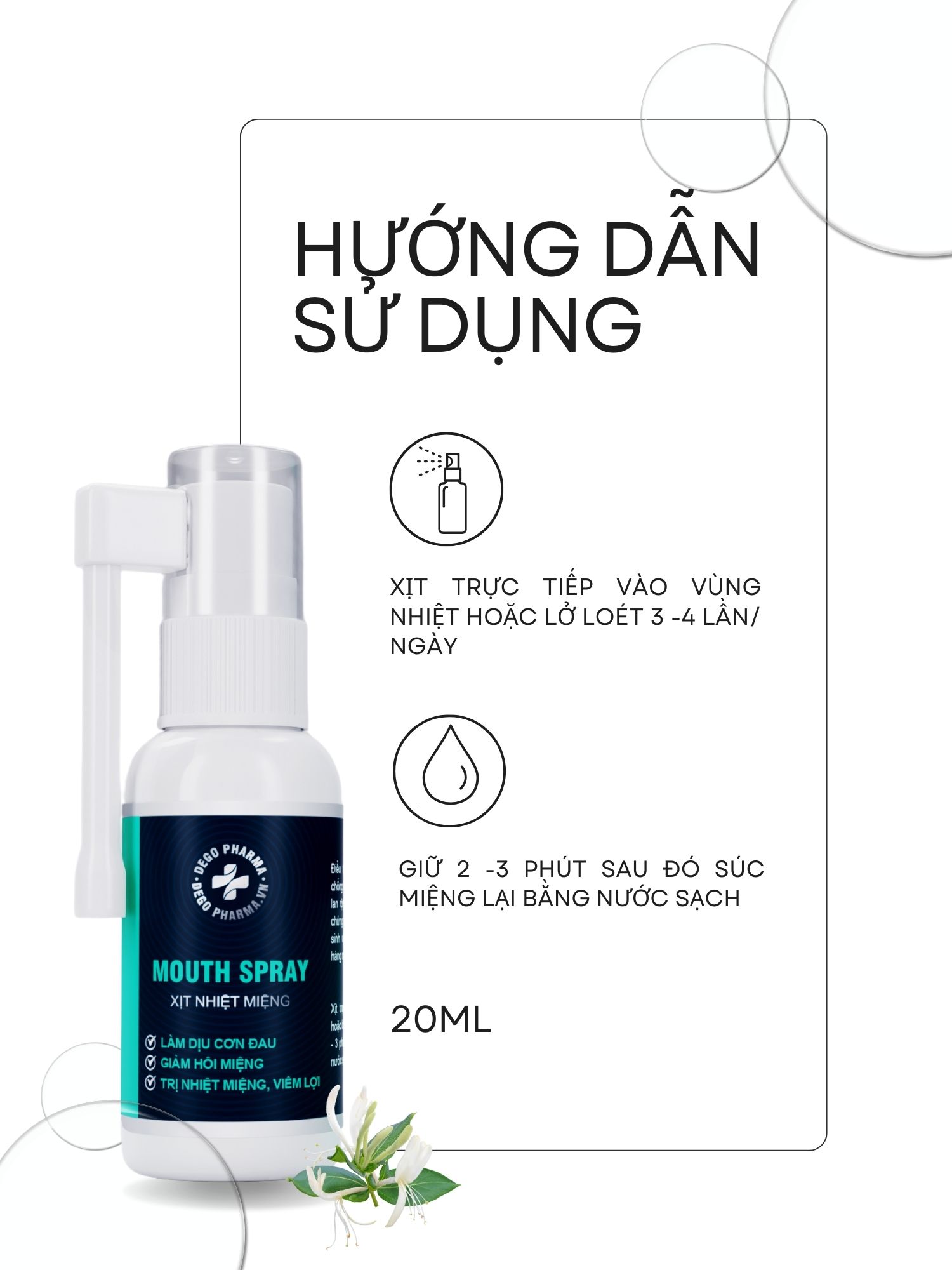 Mô tả Xịt Dứt Điểm Nhiệt Miệng, Nhiệt lưỡi, Lở môi, Viêm Lợi Dego Pharma - Dịu Cơn Đau Loét Miệng, Hết Hôi Miệng - 4