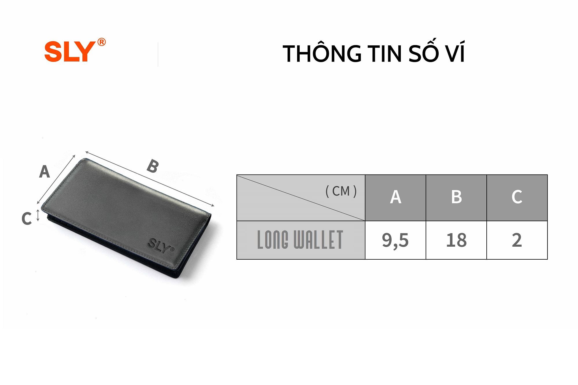 Mô tả Ví da dài SLY Original cao cấp dập logo chìm - 1