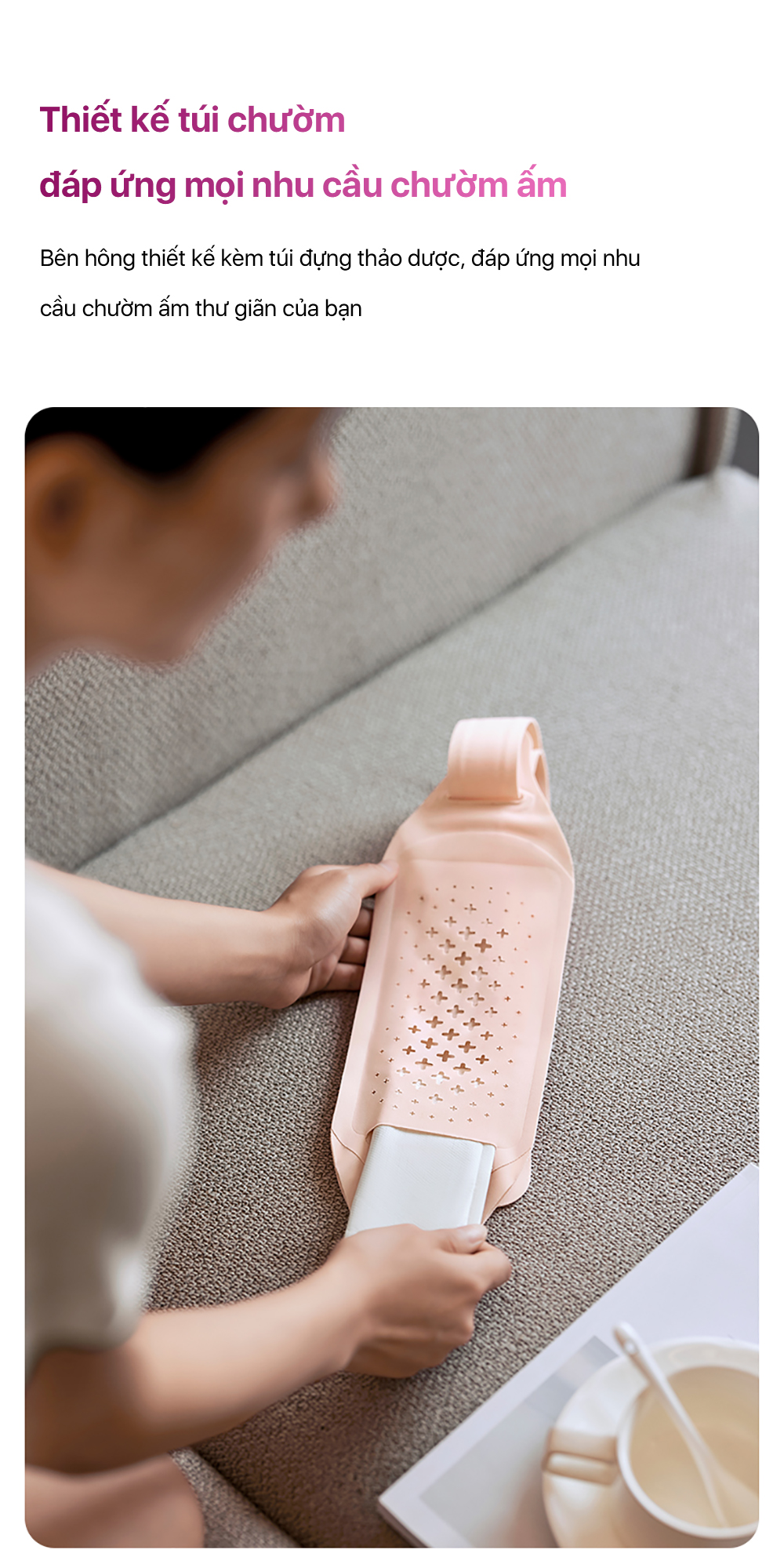 Máy Chườm Ấm Bụng Philips 4325 - Pin 3000mAh