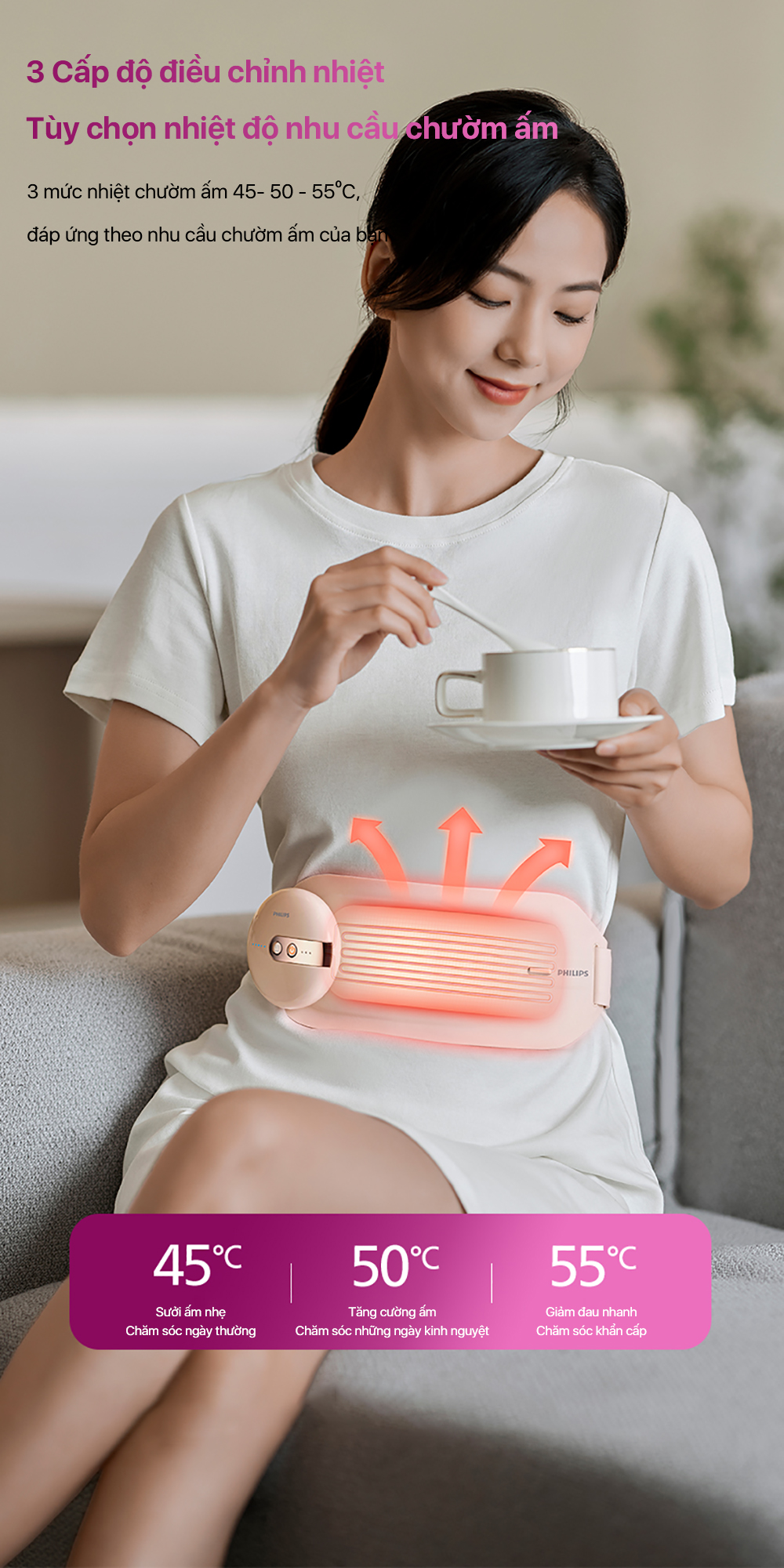 Máy Chườm Ấm PHILIPS 4325 - Điều khiển từ tính
