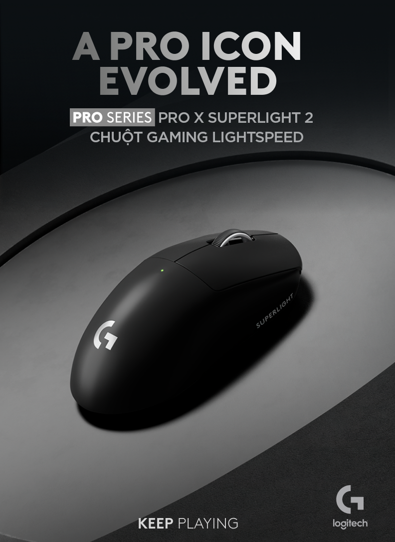 Mô tả Chuột gaming Logitech G PRO X SUPERLIGHT 2 Lightspeed Switch LightForce - 1